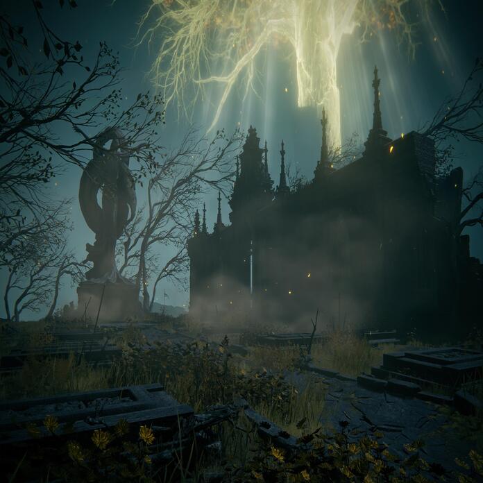 Храм на фоне которого золотое древо