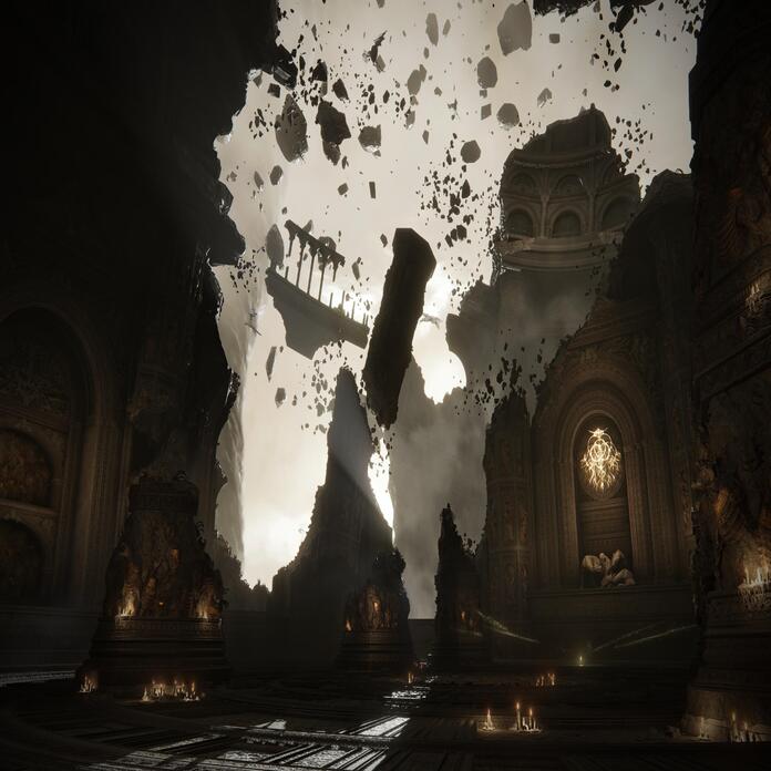 Останки разрушенного храма